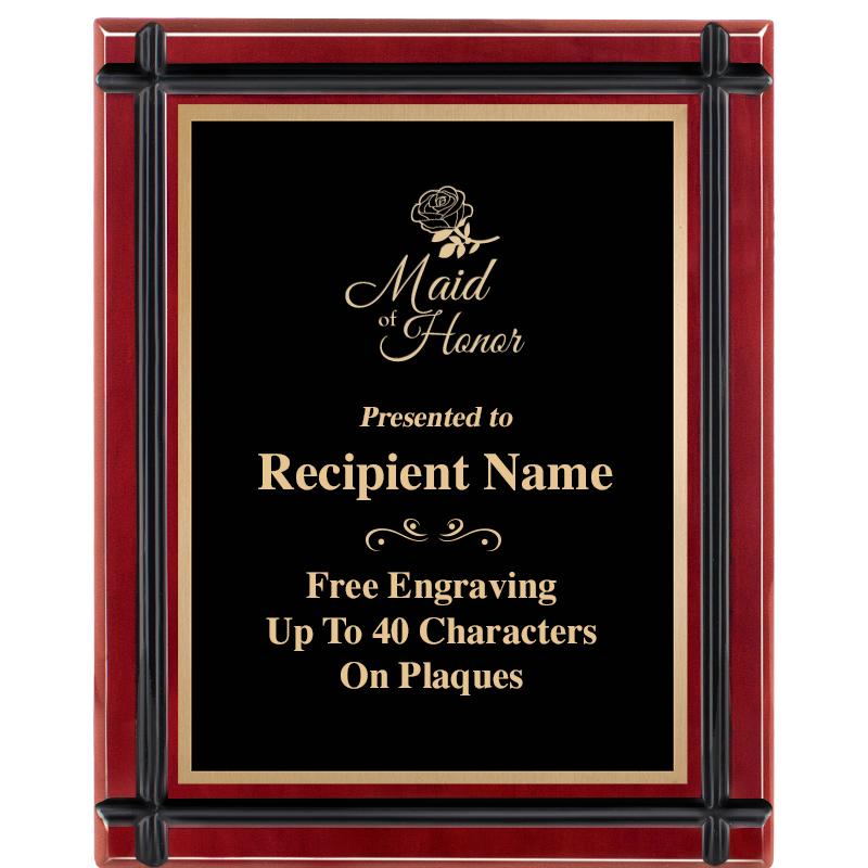 8"x10" ROSEWOOD GROOVE PLAQUE