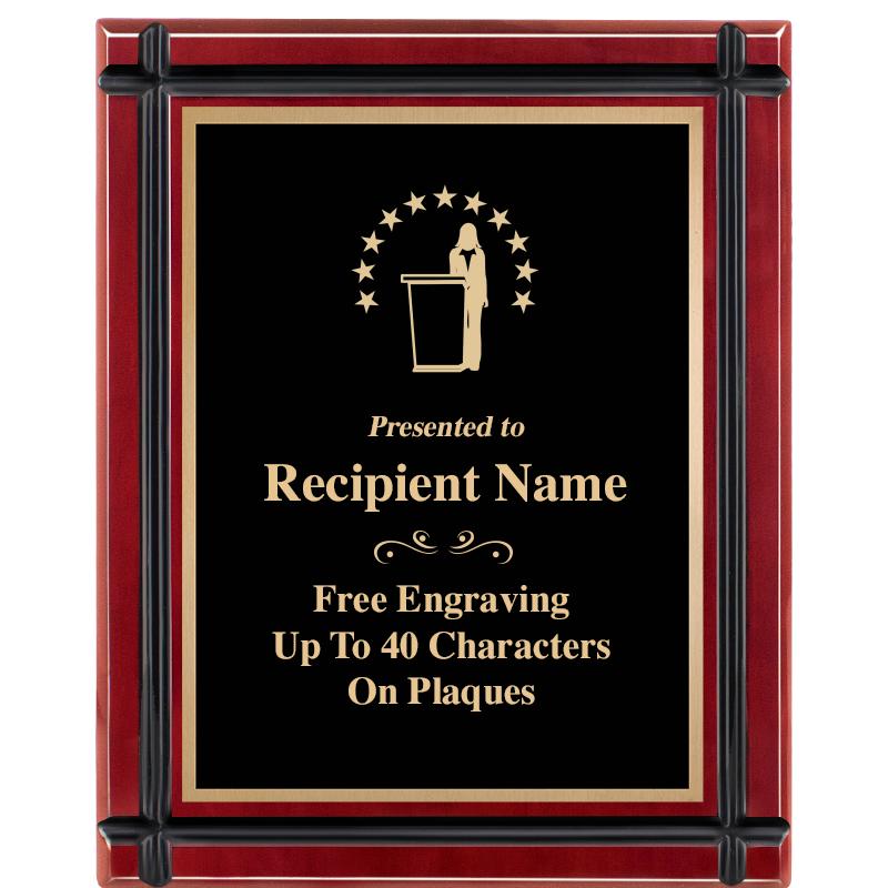 8"x10" ROSEWOOD GROOVE PLAQUE