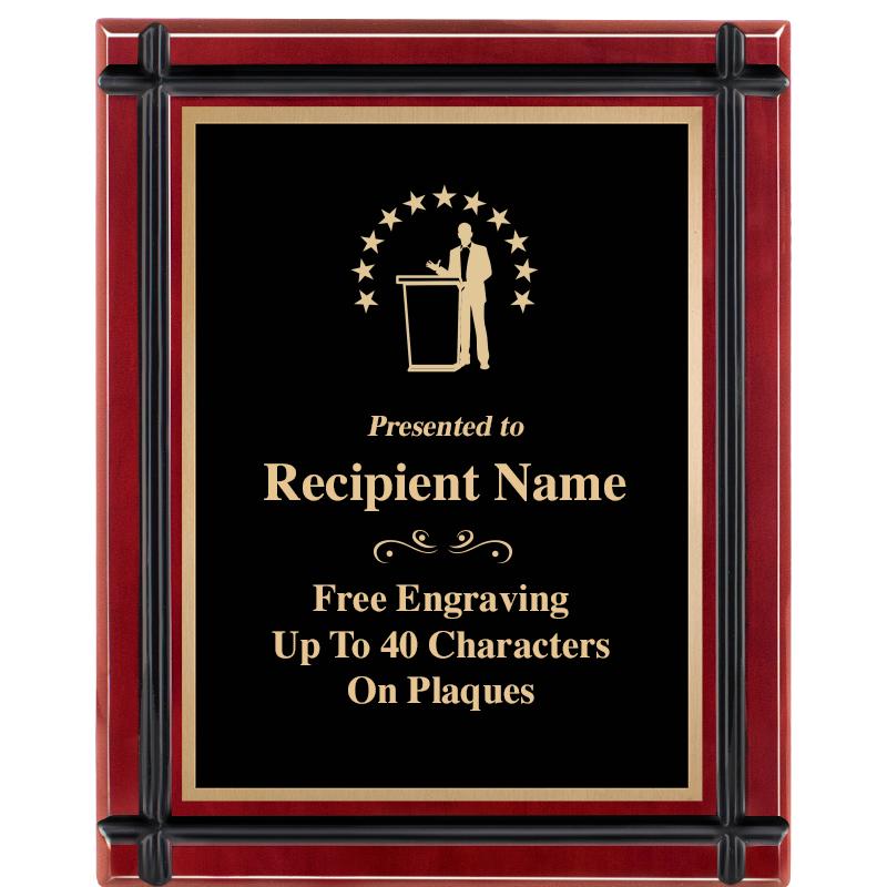 8"x10" ROSEWOOD GROOVE PLAQUE