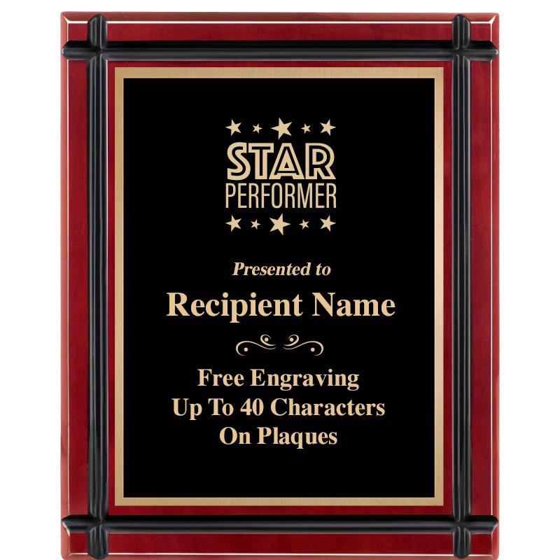 8"x10" ROSEWOOD GROOVE PLAQUE