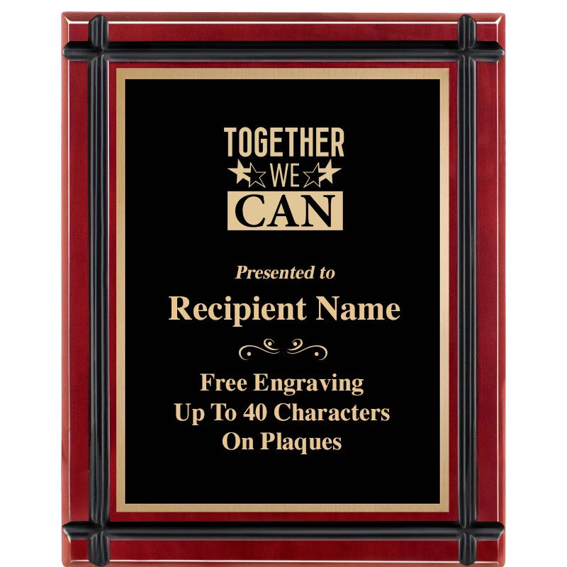 8"x10" ROSEWOOD GROOVE PLAQUE