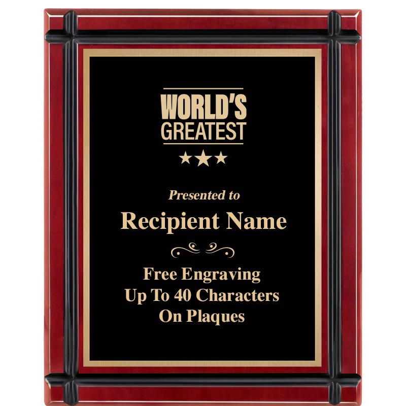 8"x10" ROSEWOOD GROOVE PLAQUE