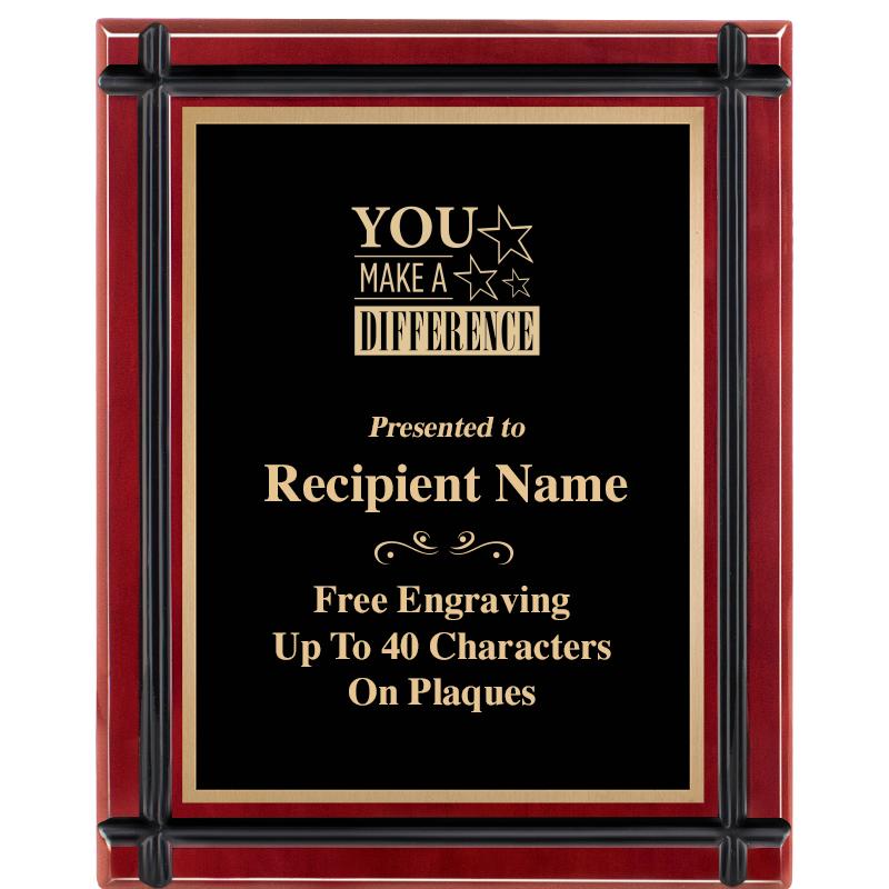 8"x10" ROSEWOOD GROOVE PLAQUE