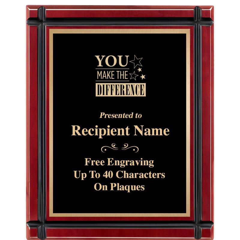 8"x10" ROSEWOOD GROOVE PLAQUE