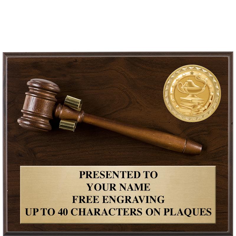 8"X10" GAVEL INSERT PLAQUE