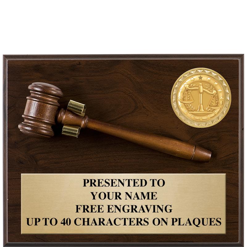 8"X10" GAVEL INSERT PLAQUE