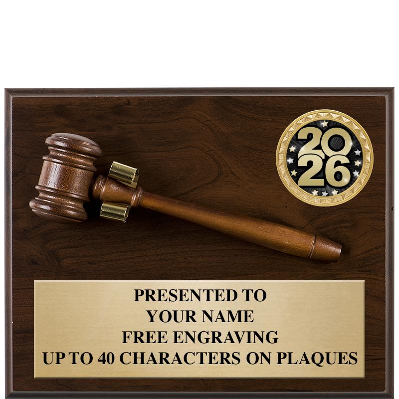 8"X10" GAVEL INSERT PLAQUE