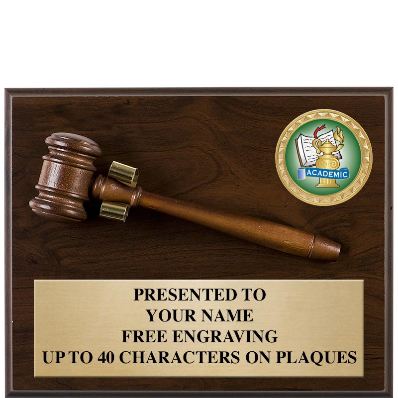 8"X10" GAVEL INSERT PLAQUE