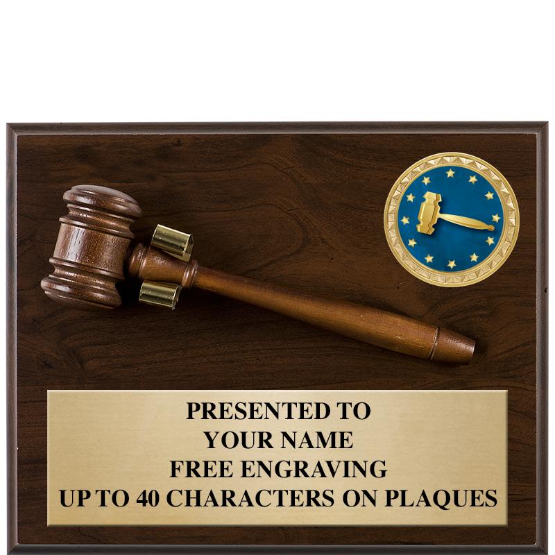 8"X10" GAVEL INSERT PLAQUE