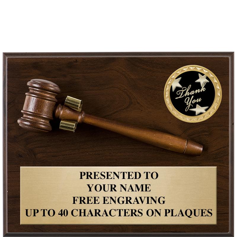 8"X10" GAVEL INSERT PLAQUE