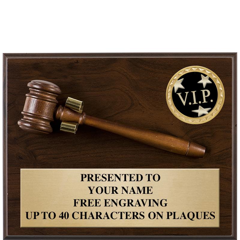 8"X10" GAVEL INSERT PLAQUE