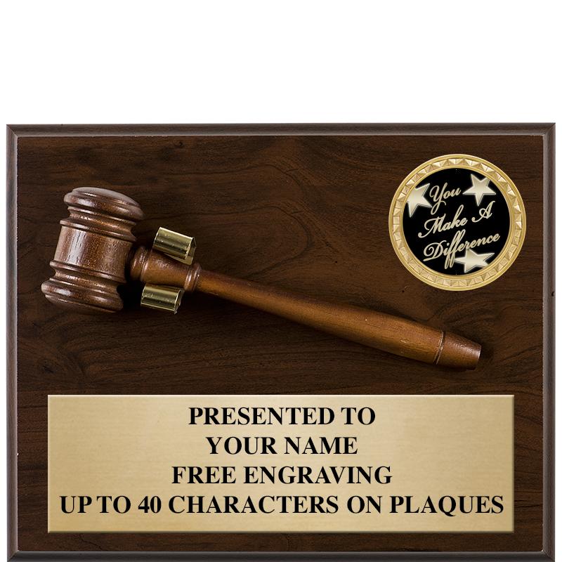 8"X10" GAVEL INSERT PLAQUE