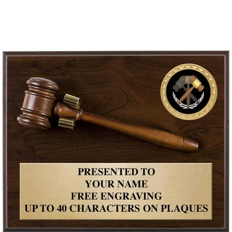 8"X10" GAVEL INSERT PLAQUE
