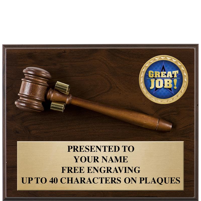 8"X10" GAVEL INSERT PLAQUE