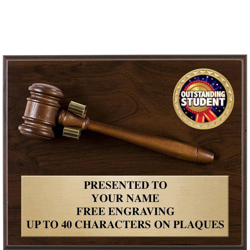 8"X10" GAVEL INSERT PLAQUE