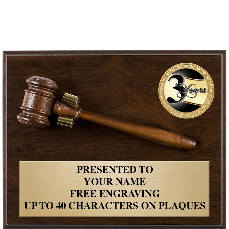 8"X10" GAVEL INSERT PLAQUE