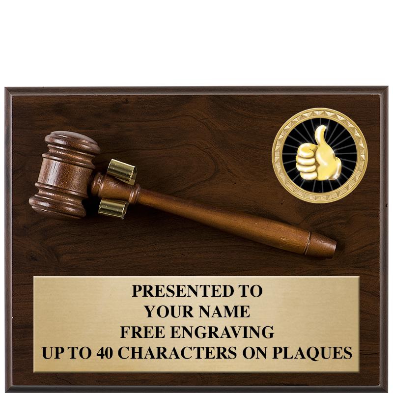 8"X10" GAVEL INSERT PLAQUE