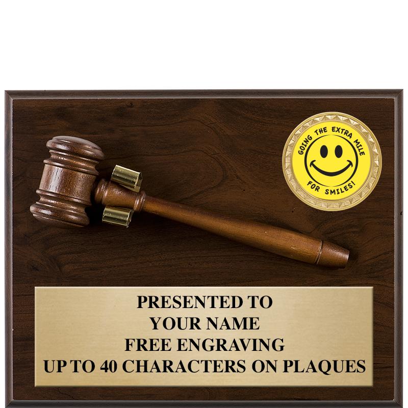 8"X10" GAVEL INSERT PLAQUE