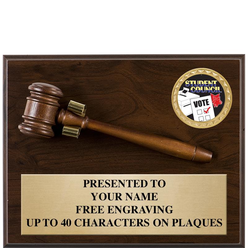8"X10" GAVEL INSERT PLAQUE