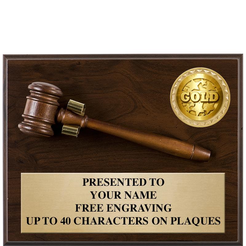 8"X10" GAVEL INSERT PLAQUE