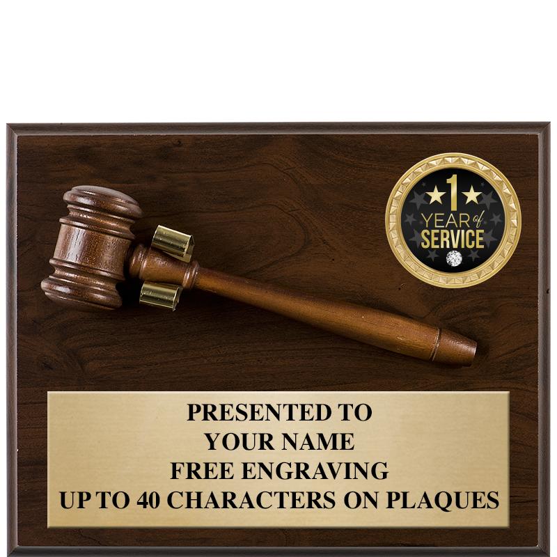 8"X10" GAVEL INSERT PLAQUE