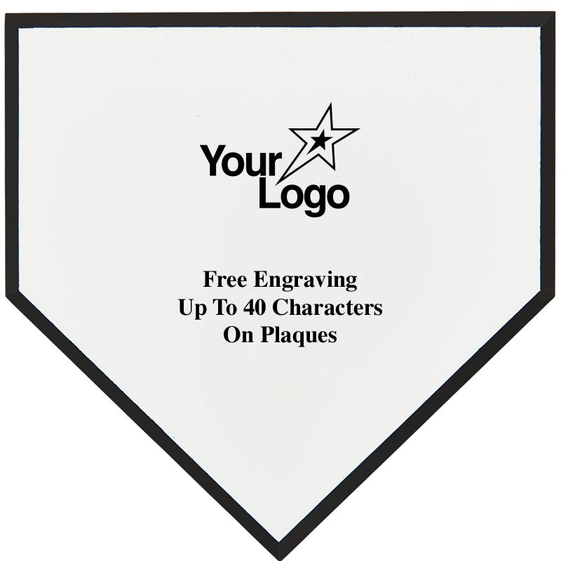 6 X 6 HOME PLATE COLOR PLAQUE