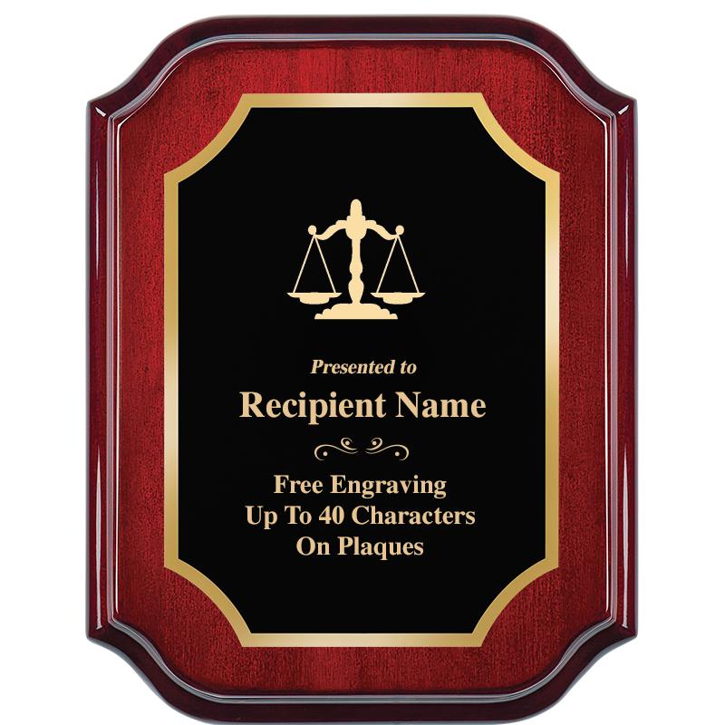 7" X 9" MAHOGANY LIFETIME PLQ