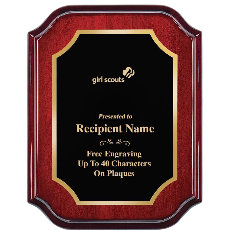 7" X 9" MAHOGANY LIFETIME PLQ