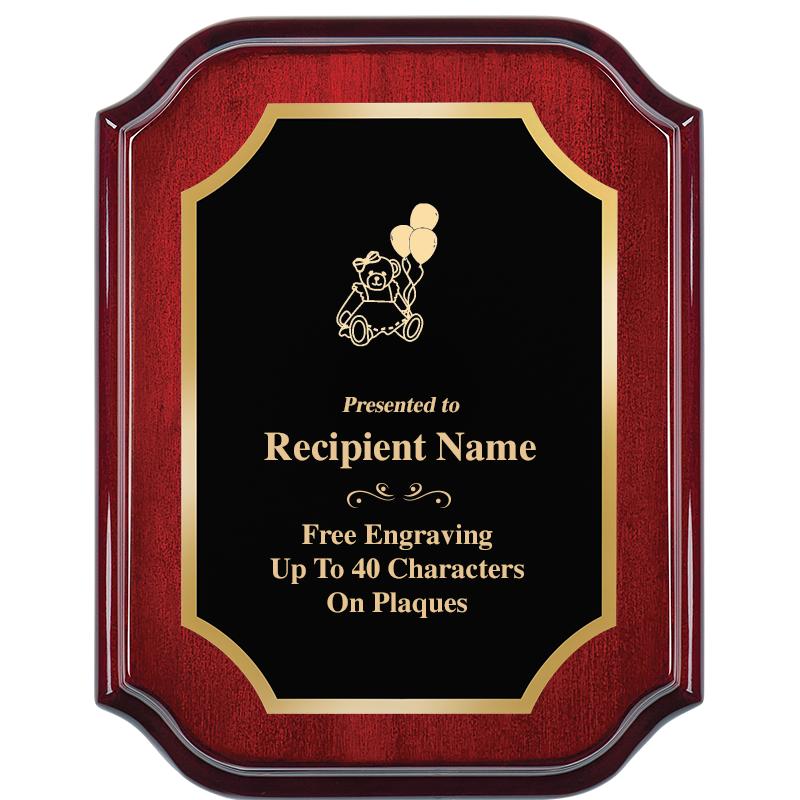 7" X 9" MAHOGANY LIFETIME PLQ