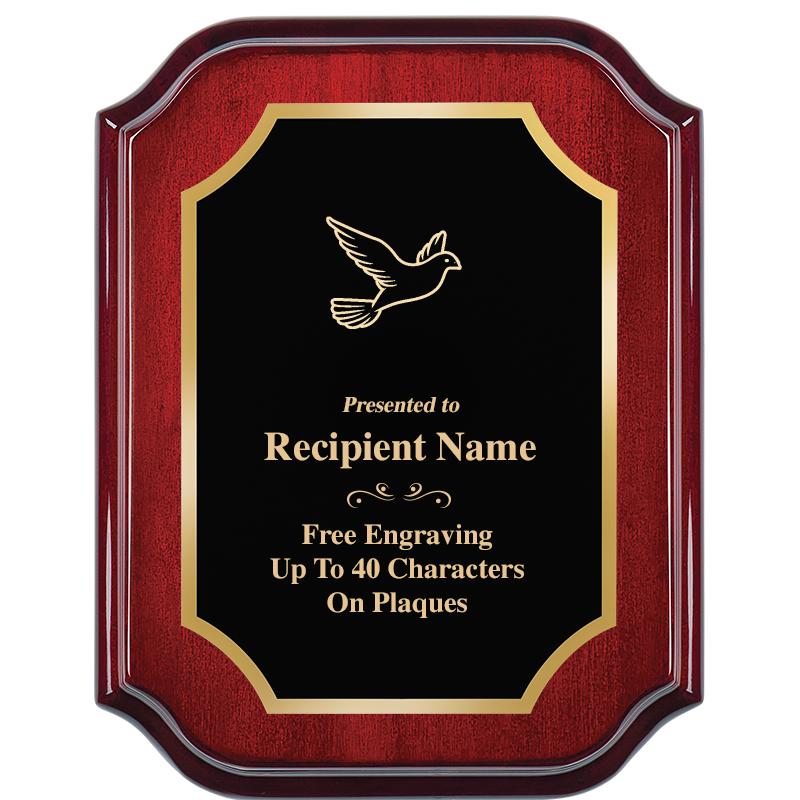 7" X 9" MAHOGANY LIFETIME PLQ