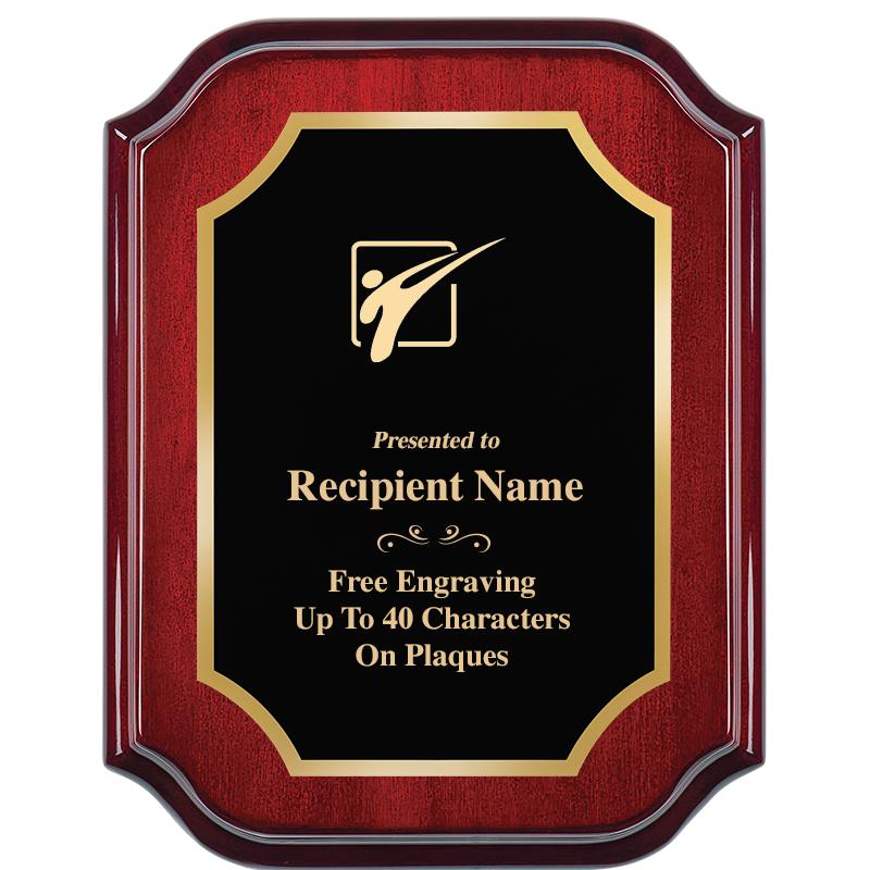 7" X 9" MAHOGANY LIFETIME PLQ