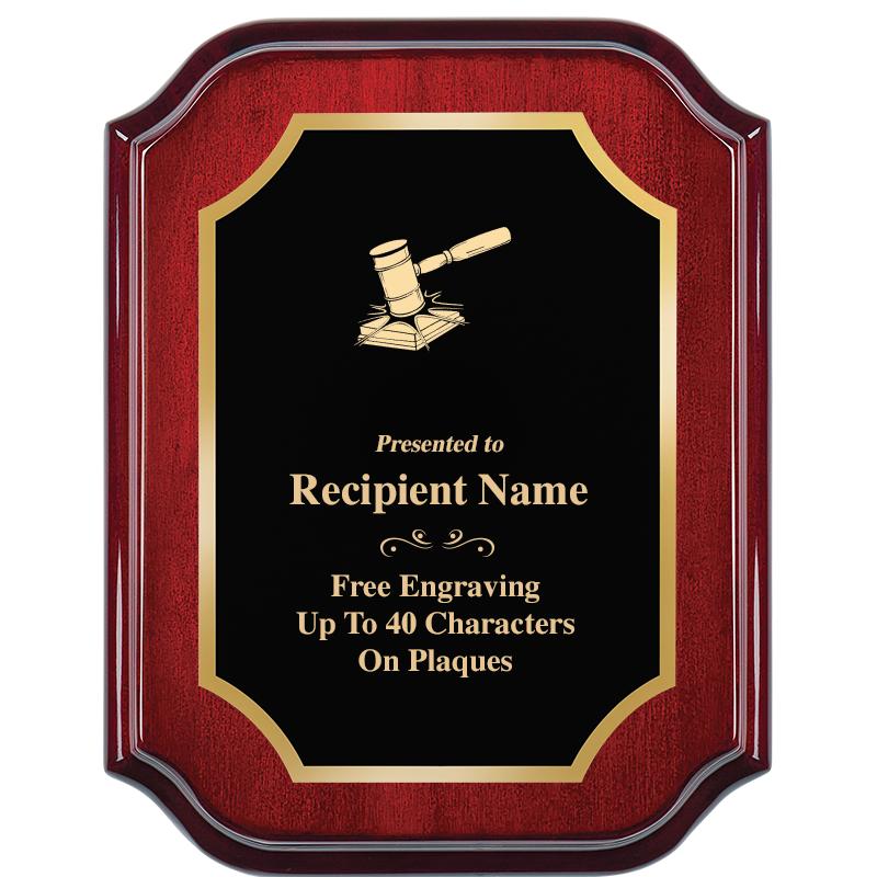 7" X 9" MAHOGANY LIFETIME PLQ