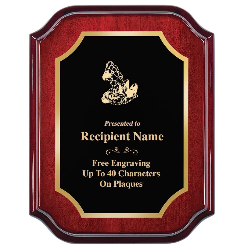 7" X 9" MAHOGANY LIFETIME PLQ