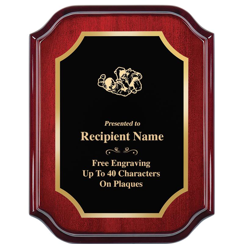 7" X 9" MAHOGANY LIFETIME PLQ