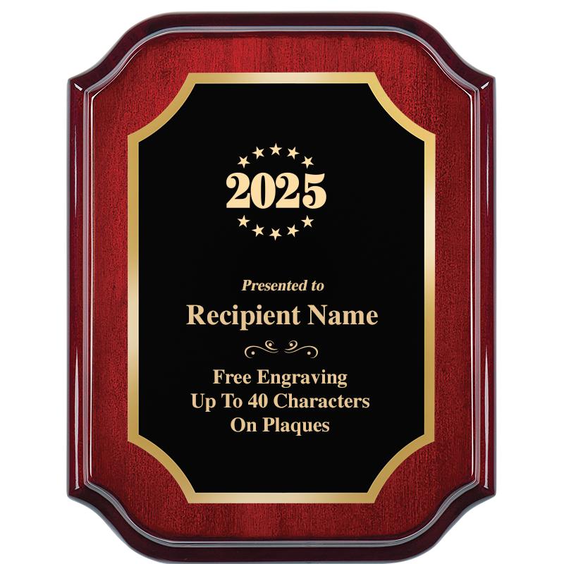 7" X 9" MAHOGANY LIFETIME PLQ