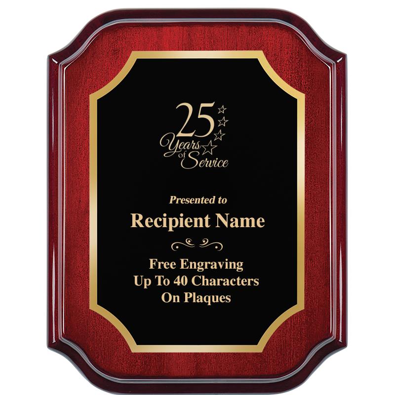 7" X 9" MAHOGANY LIFETIME PLQ