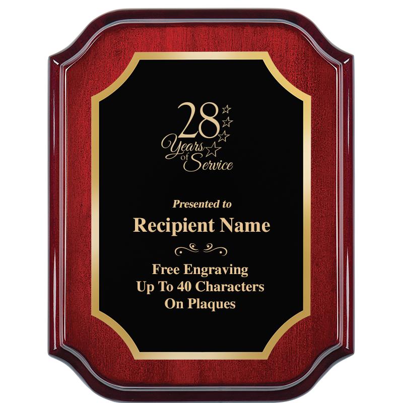 7" X 9" MAHOGANY LIFETIME PLQ