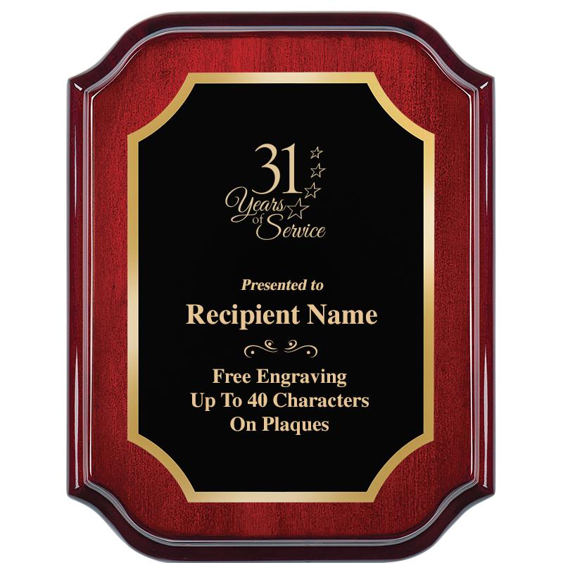 7" X 9" MAHOGANY LIFETIME PLQ