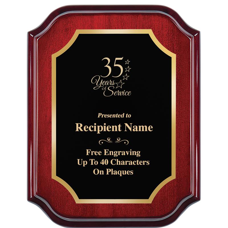 7" X 9" MAHOGANY LIFETIME PLQ