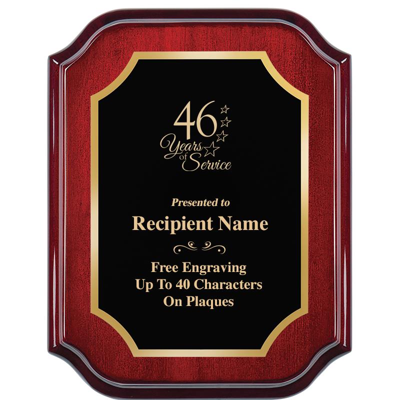 7" X 9" MAHOGANY LIFETIME PLQ