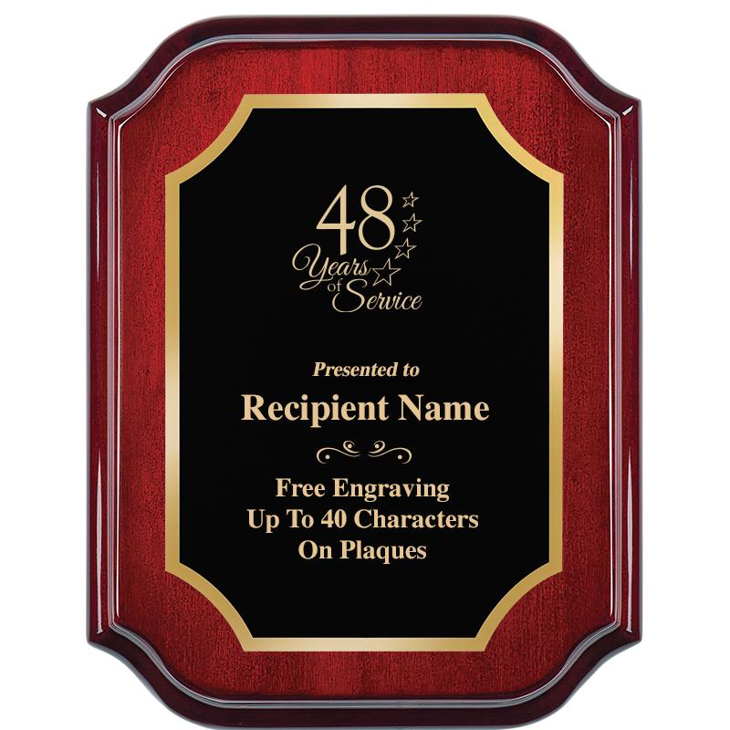 7" X 9" MAHOGANY LIFETIME PLQ