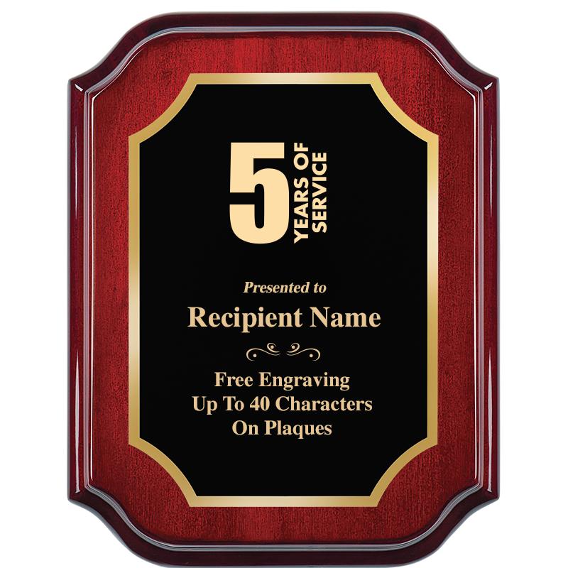 7" X 9" MAHOGANY LIFETIME PLQ