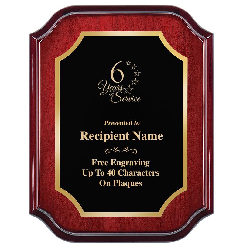 7" X 9" MAHOGANY LIFETIME PLQ