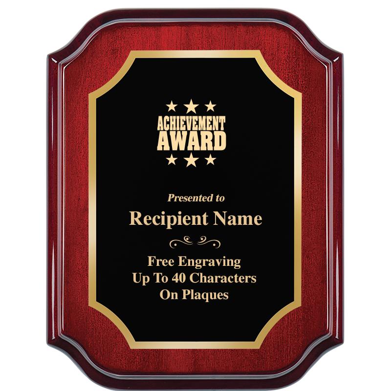 7" X 9" MAHOGANY LIFETIME PLQ