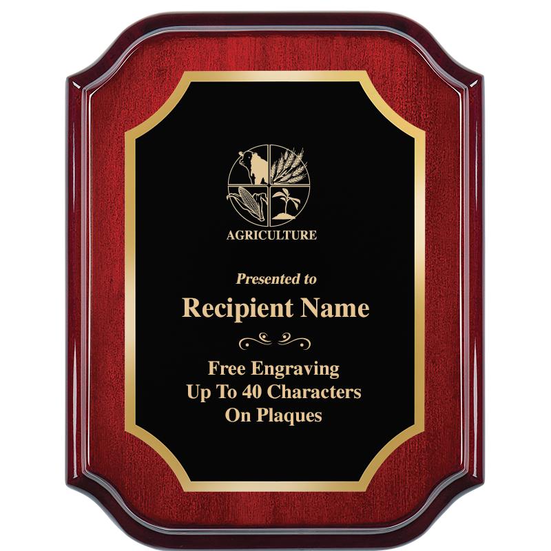 7" X 9" MAHOGANY LIFETIME PLQ