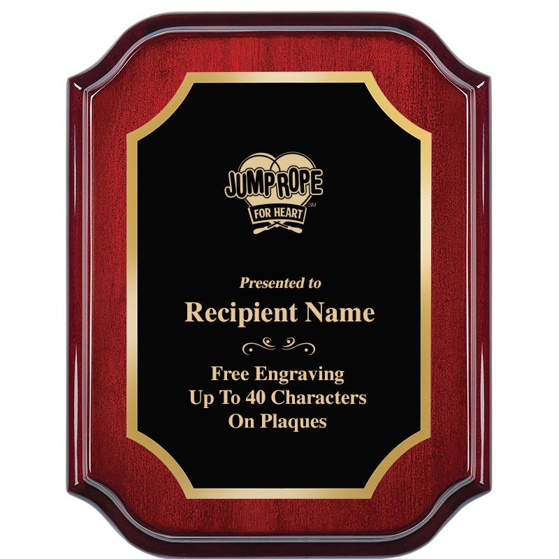 7" X 9" MAHOGANY LIFETIME PLQ