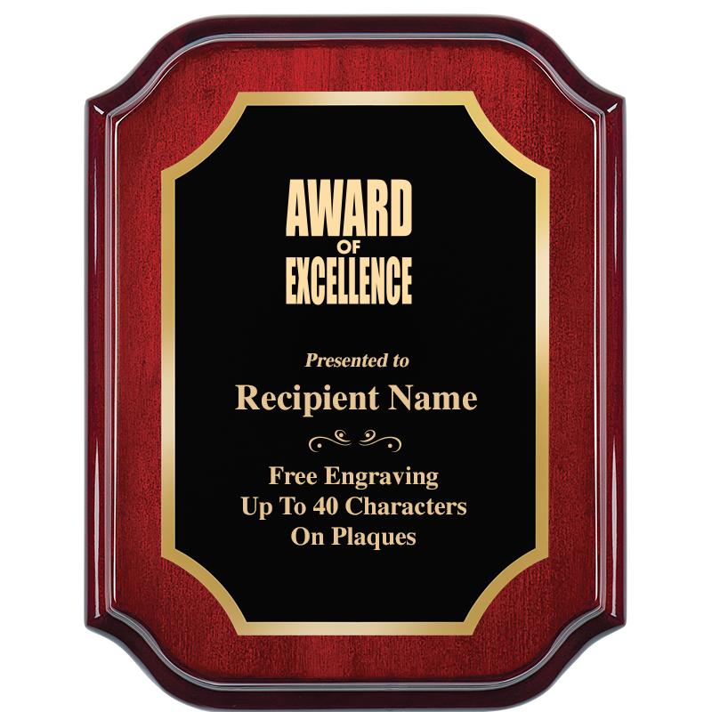 7" X 9" MAHOGANY LIFETIME PLQ