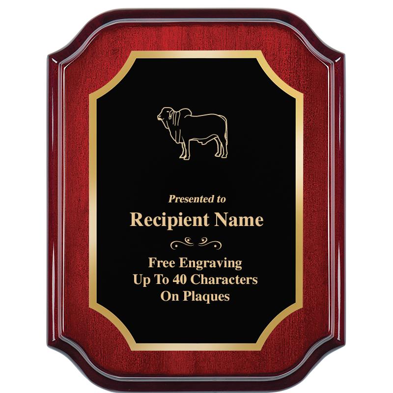 7" X 9" MAHOGANY LIFETIME PLQ