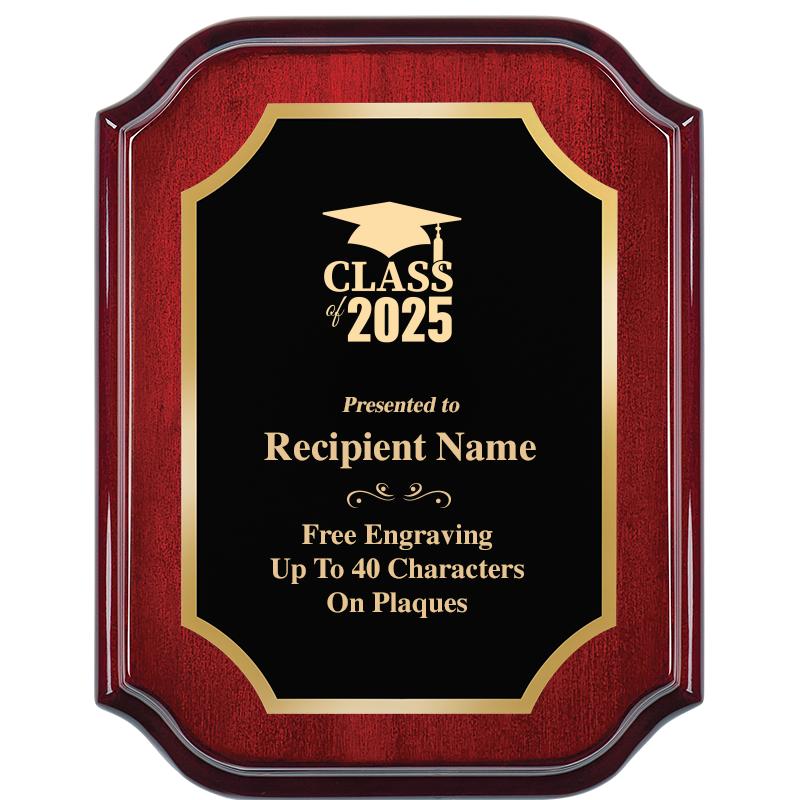 7" X 9" MAHOGANY LIFETIME PLQ