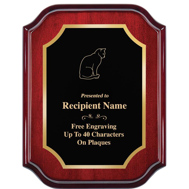 7" X 9" MAHOGANY LIFETIME PLQ